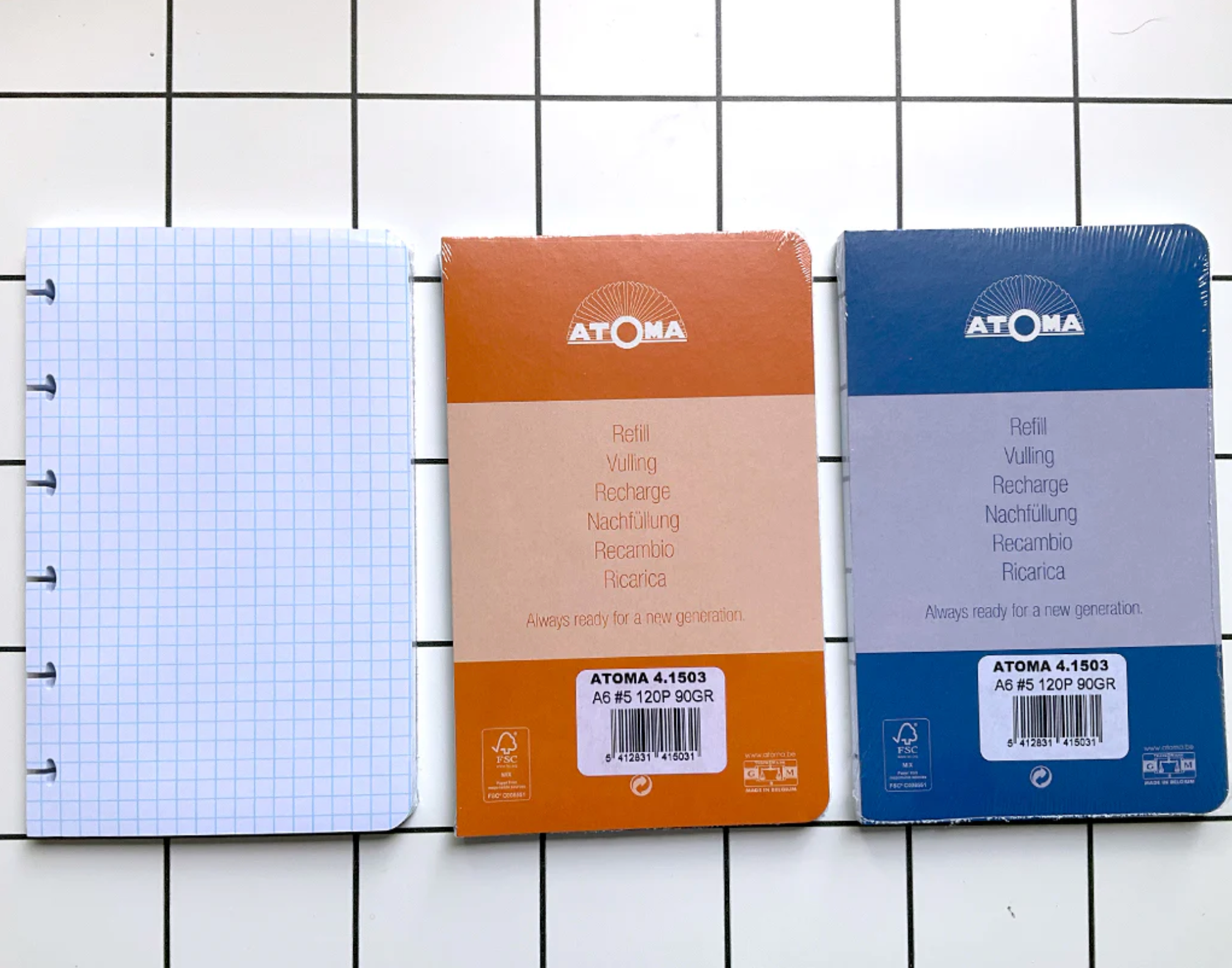 ATOMA Refill Blue grid
